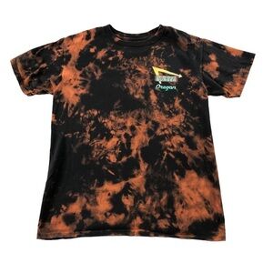 In N Out Burger Oregon Black and Orange Palm Tree Logo Tie Dye Tshirt